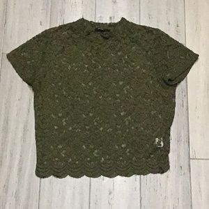 Green crop top